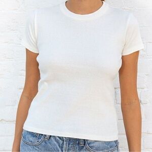 Brandy Melville White Hailie Thick Top